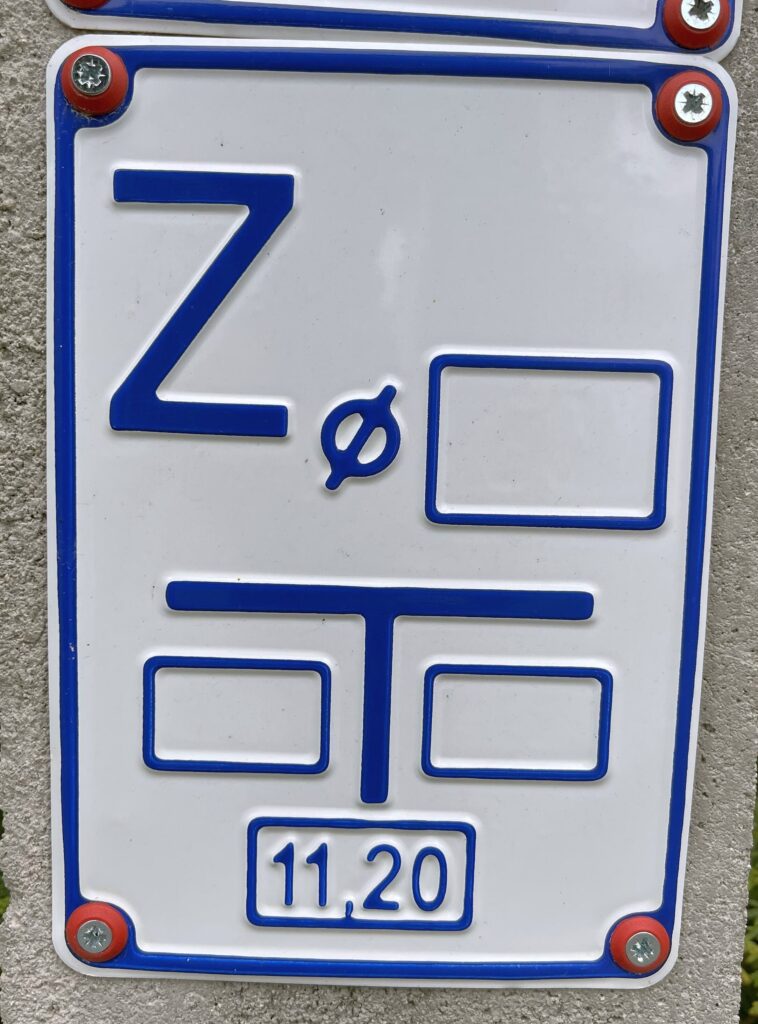 tabliczka orientacyjna wodociągowa - zasuwa sieciowa